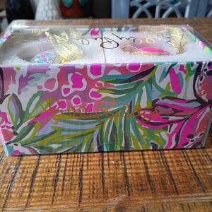 Lilly Pulitzer Colorful Holiday Ornament Set